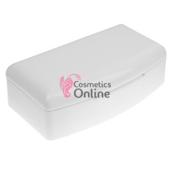 Cutie pentru sterilizare instrumentar dreptunghiulara Alba cu capac opac, capacitate 400 ml art ACP 100133 